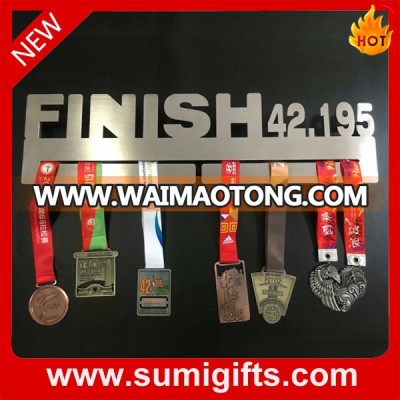 Cheap Customized Sports Stainless Steel Metal Medal Holder Medal Hanger Display Manufacture Racing Running Marathon Medal hanger