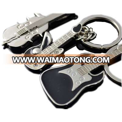 Wholesale Fashion Guitar Metal Keychain