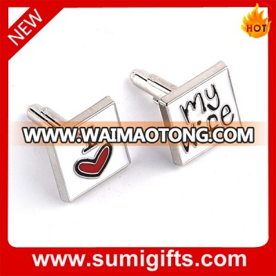 I love my wife Cufflinks for Valentine's Day Promotion,China Manufacturer, Waimaotong wholesale